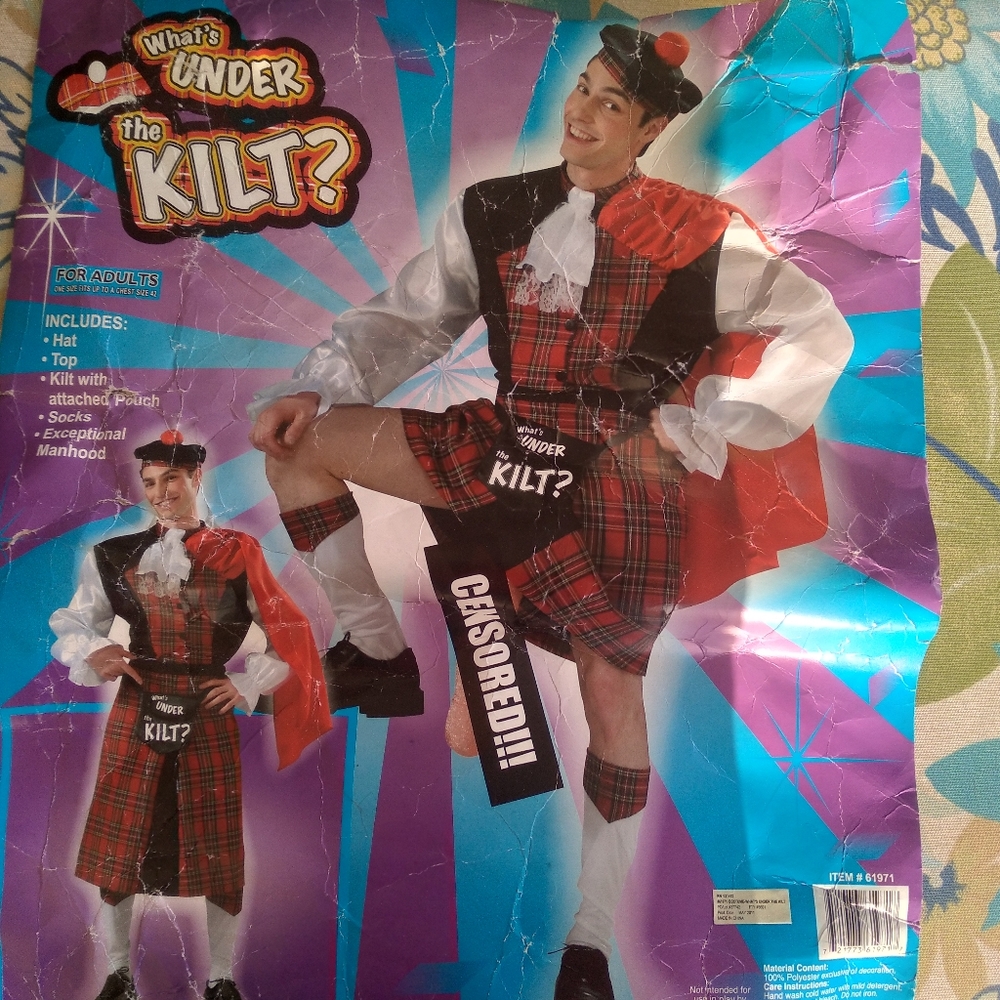 Adult X-Rated Scottish Kilt Halloween Costume